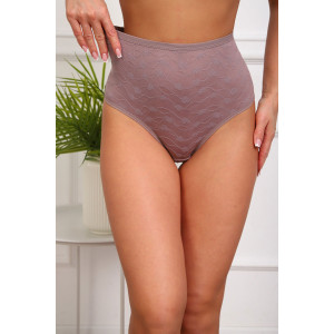 Трусы женские №64970 хлопок стрейч+кружево (р-ры: 48-52) капучино
