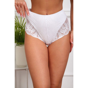 Трусы женские №64969 хлопок стрейч+кружево (р-ры: 48-52) белый