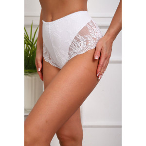Трусы женские №64969 хлопок стрейч+кружево (р-ры: 48-52) белый