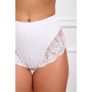 Трусы женские №64969 хлопок стрейч+кружево (р-ры: 48-52) белый