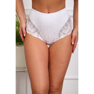 Трусы женские №64969 хлопок стрейч+кружево (р-ры: 48-52) белый