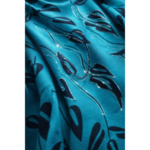 Футболка женская F8113 "Urban Elegance" хлопок стрейч (р-ры: 58-68) бирюзовый