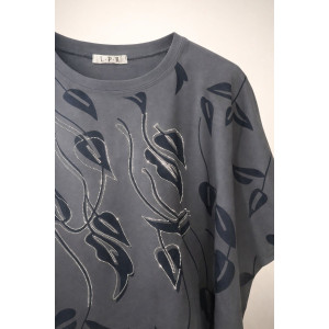 Футболка женская F8113 "Urban Elegance" хлопок стрейч (р-ры: 58-68) серый