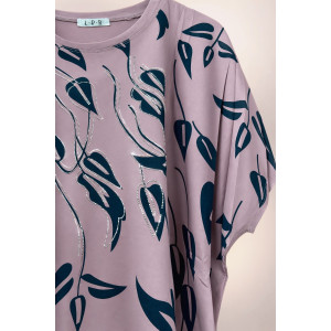 Футболка женская F8113 "Urban Elegance" хлопок стрейч (р-ры: 58-68) сухая роза