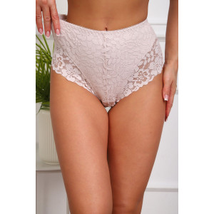 Трусы женские №64968 хлопок стрейч+кружево (р-ры: 46-50) бежевый