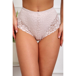 Трусы женские №64968 хлопок стрейч+кружево (р-ры: 46-50) бежевый