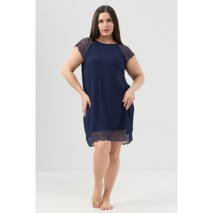 Сорочка женская №85401 вискоза (р-ры: 52-62) синий