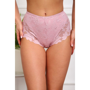 Трусы женские №64967 хлопок стрейч+кружево (р-ры: 46-50) пудра