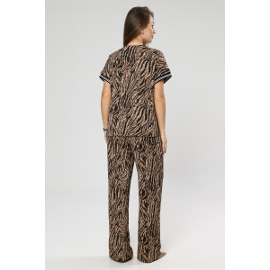 Костюм двойка женский М-1041 жатка (р-ры: 46-56) зебра беж