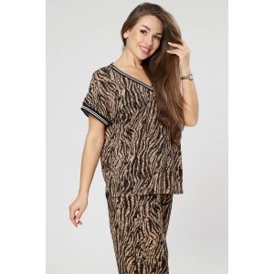 Костюм двойка женский М-1041 жатка (р-ры: 46-56) зебра беж Костюм двойка женский М-1041 жатка (р-ры: 46-56) зебра беж