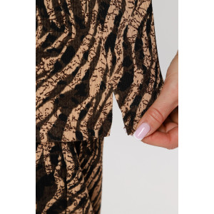 Костюм двойка женский М-1041 жатка (р-ры: 46-56) зебра беж