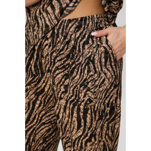 Костюм двойка женский М-1041 жатка (р-ры: 46-56) зебра беж