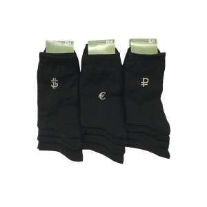 Носки мужские "Магнат" чёрные - упаковка 12 пар