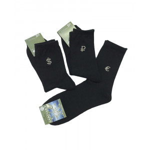 Носки мужские "Магнат" чёрные - упаковка 12 пар