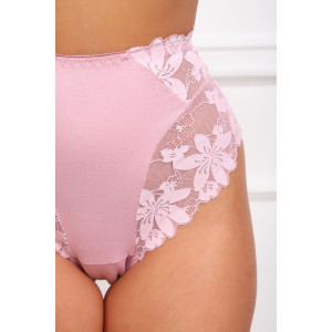 Трусы женские №64965 хлопок стрейч+кружево (р-ры: 50-54) пудра