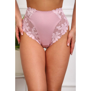 Трусы женские №64965 хлопок стрейч+кружево (р-ры: 50-54) пудра