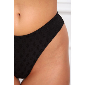 Трусы женские №64963 кружево+нейлон (р-ры: 44-48) черный
