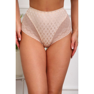 Трусы женские №64962 кружево+нейлон (р-ры: 50-54) бежевый