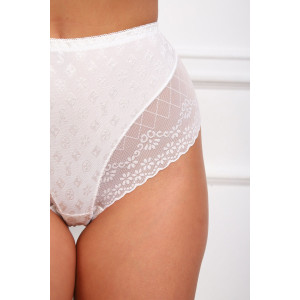 Трусы женские №64962 кружево+нейлон (р-ры: 50-54) белый