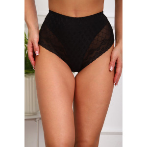 Трусы женские №64962 кружево+нейлон (р-ры: 50-54) черный