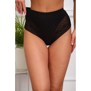 Трусы женские №64962 кружево+нейлон (р-ры: 50-54) черный