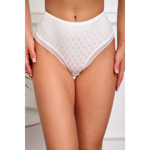 Трусы женские №64961 кружево+нейлон (р-ры: 48-52) белый