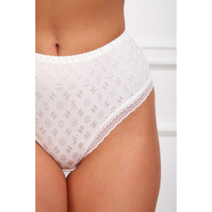 Трусы женские №64961 кружево+нейлон (р-ры: 48-52) белый