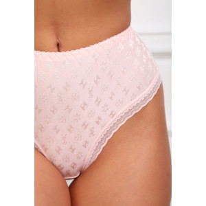 Трусы женские №64961 кружево+нейлон (р-ры: 48-52) розовый