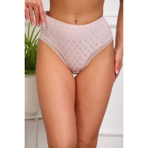 Трусы женские №64961 кружево+нейлон (р-ры: 48-52) пудра