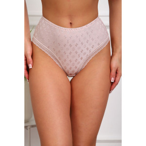 Трусы женские №64961 кружево+нейлон (р-ры: 48-52) пудра