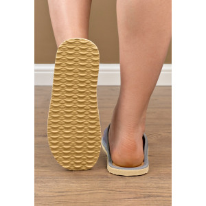 Тапки женские "Lepilov" арт. 122п эко-замша + пробка (последний размер) сер. роз. гор 37