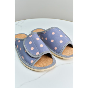 Тапки женские "Lepilov" арт. 122п эко-замша + пробка (последний размер) сер. роз. гор 37