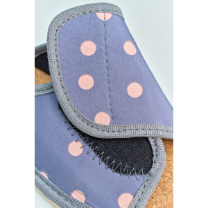 Тапки женские "Lepilov" арт. 122п эко-замша + пробка (последний размер) сер. роз. гор 37