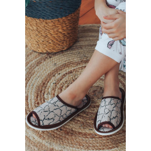 Тапки женские С-6ЖШО-МР полиэстер (последний размер) сахель бежевый 40-41