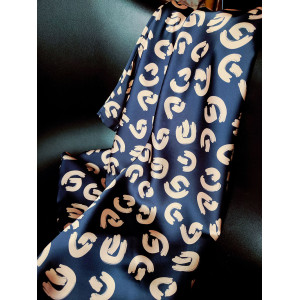 Юбка женская №3203 шелк Армани (последний размер) черно-карамельный 50-52