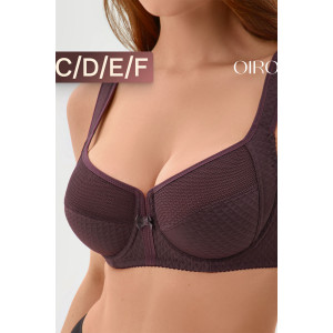 Бюстгальтер женский 2816 OIRO мягкая чаша с сеточкой (последний размер) фиолетовый 85Е