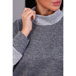 Костюм двойка женский с юбкой №20658 сандра (последний размер) серый 56