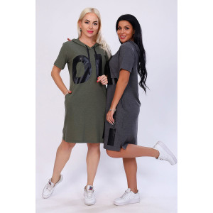 Туника женская №65004 кулирка (последний размер) хаки 54