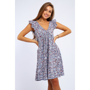 Сарафан женский №83810 кулирка (последний размер) серо-голубой 48,50