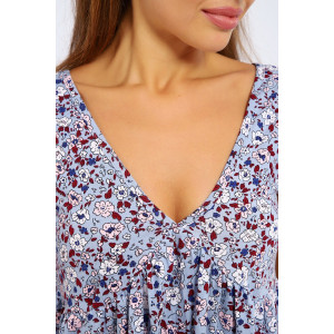 Сарафан женский №83810 кулирка (последний размер) серо-голубой 48,50