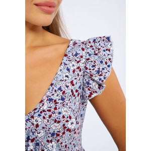 Сарафан женский №83810 кулирка (последний размер) серо-голубой 48,50