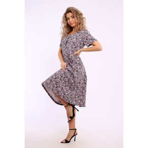 Платье женское №51183 кулирка (последний размер) тауп 54