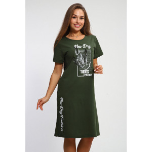 Туника женская №222 кулирка (последний размер) хаки 52