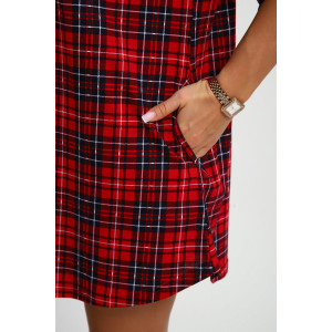 Рубашка-туника женская №212 кулирка (последний размер) красный 50,54