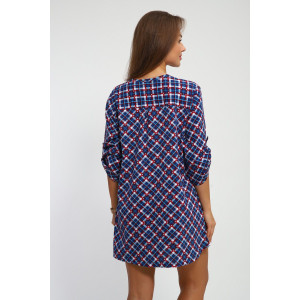 Рубашка-туника женская №212.2 кулирка (последний размер) синий 50