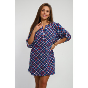 Рубашка-туника женская №212.2 кулирка (последний размер) синий 50