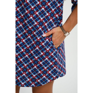 Рубашка-туника женская №212.2 кулирка (последний размер) синий 50