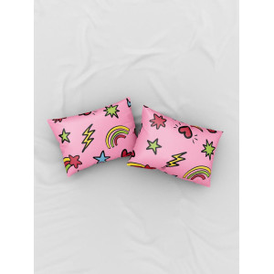 Наволочки классические поплин "Чебурашка розовая" комп. (2 шт.)