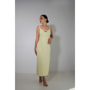 Сарафан женский №78563 кашкорсе (последний размер) желтый 44,46