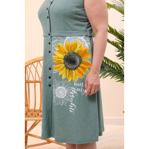 Сарафан женский №7393 кулирка (последний размер) хаки 54